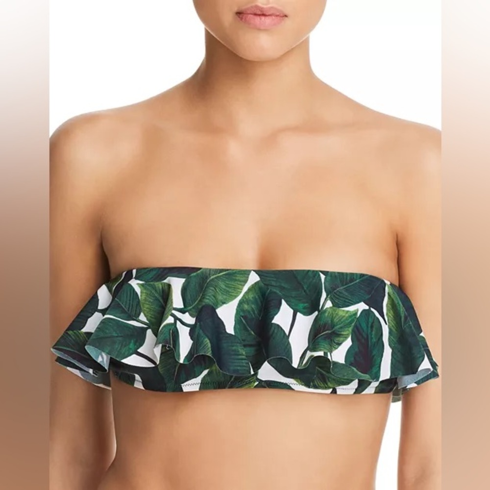 Milly Green Leaf Print Bikini Top
MILLY CABANA